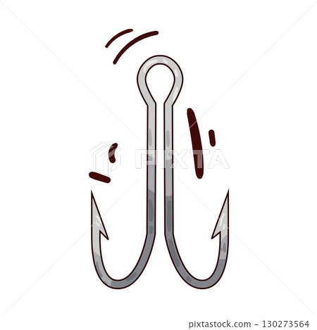 illustration of fishing hook illustration of fishing hook 130273564