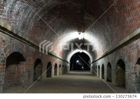 Retro brick tunnel 130273674