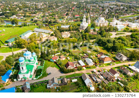 Torzhok city with Borisoglebsky male monastery, Russia Torzhok city with Borisoglebsky male monastery, Russia 130273764