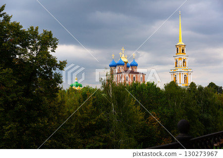 Ryazan Kremlin, Russia, Bell tower and the Cathedral 130273967