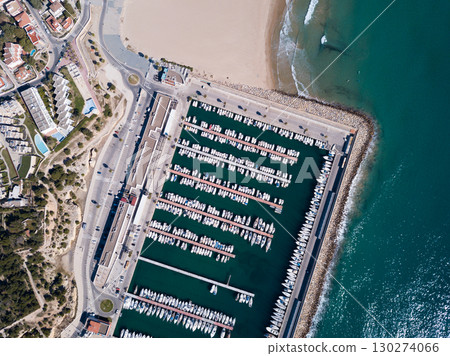 Top view of Torredembarra port Top view of Torredembarra port 130274066