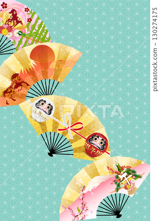 Horse New Year's card zodiac background 130274175