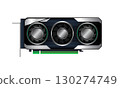 Graphics card GPU vector illustration isolated on white background. 130274749