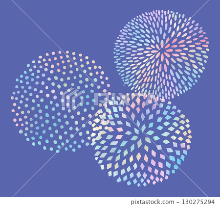 Beautiful fireworks in watercolor style 130275294