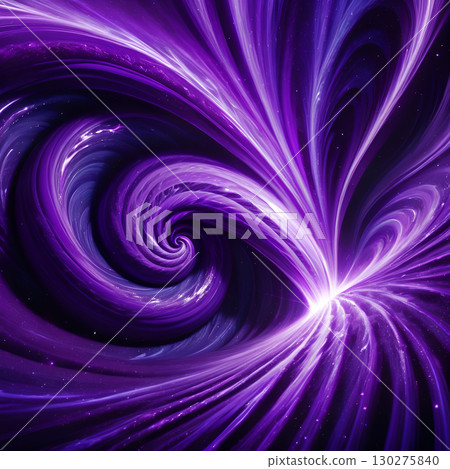 Mesmerizing purple nebula vortex pulls viewers into its cosmic depths with brilliant light and energy 130275840