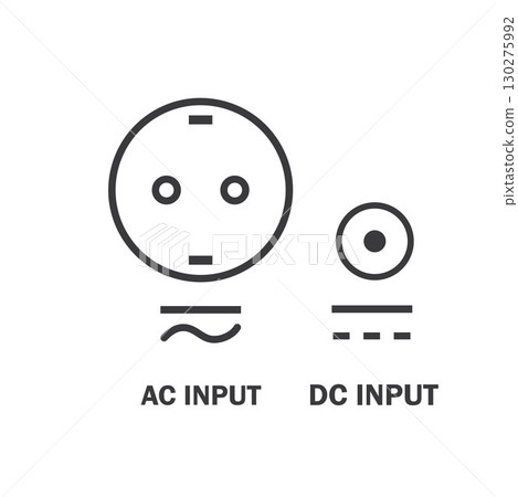 ac dc current input icon vector symbol template ac dc current input icon vector symbol template 130275992