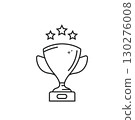 trophy line icon vector design template 130276008
