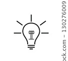bulb line icon vector design template 130276009