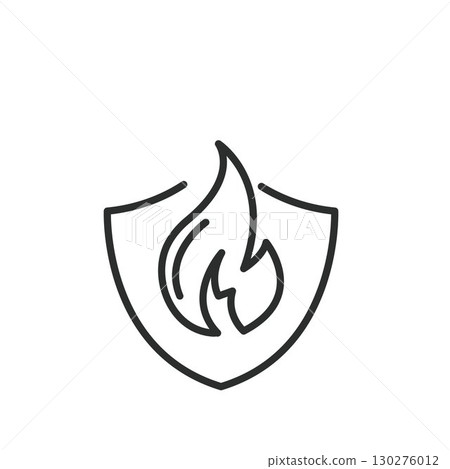 over heat protection icon vector concept design template 130276012