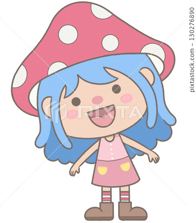 Cute magic fairy forest Mushroom pixie girl character Cute magic fairy forest Mushroom pixie girl character 130276890