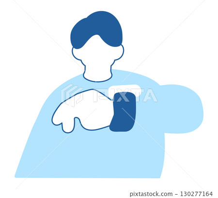 Vector illustration of a man looking at his watch Vector illustration of a man looking at his watch 130277164