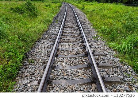 Railway track in the rural area 130277520