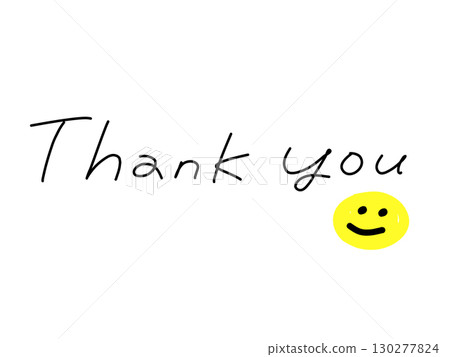 Handwritten greetings thank you 130277824