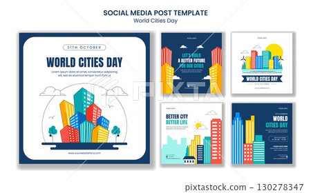World Cities Day Vector Illustration with Hand Drawn Social Media Post Template Background World Cities Day Vector Illustration with Hand Drawn Social Media Post Template Background 130278347