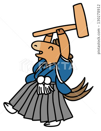 Horse Year New Year's card material vector design Horse Year New Year's card material vector design 130278912