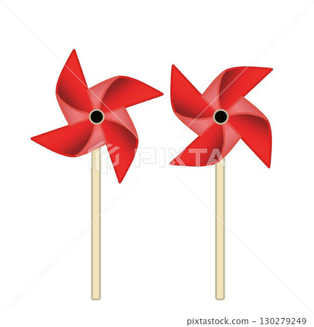 風車的插圖 130279249