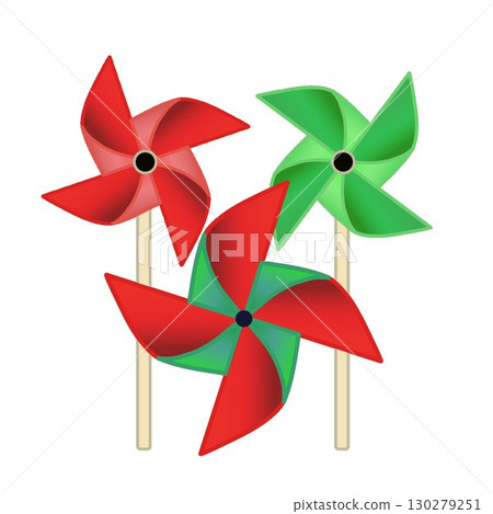 風車的插圖 130279251