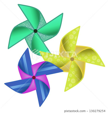 Illustration of a pinwheel 130279254
