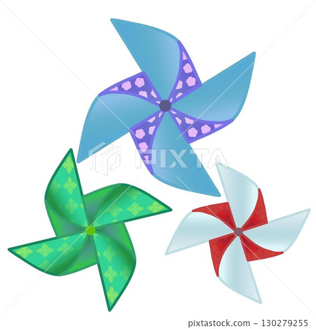 風車的插圖 130279255