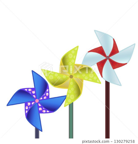 風車的插圖 130279258