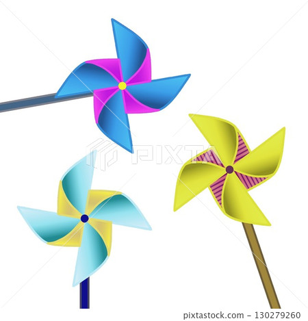 Illustration of a pinwheel Illustration of a pinwheel 130279260
