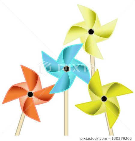 Illustration of a pinwheel 130279262