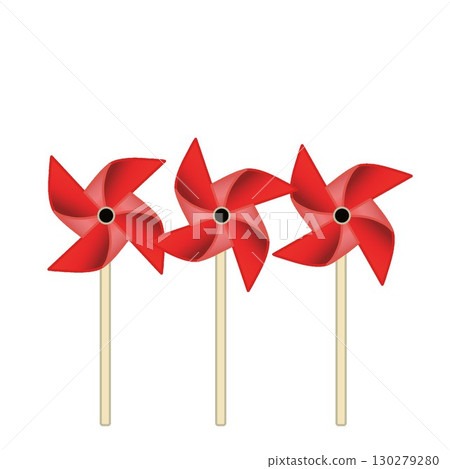 風車的插圖 130279280