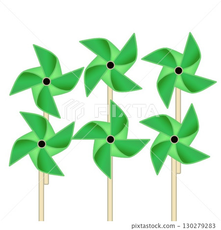 風車的插圖 130279283