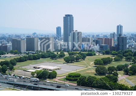 Osaka City, Naniwa Palace Ruins (from the Osaka Museum of History) (Summer) Osaka City, Naniwa Palace Ruins (from the Osaka Museum of History) (Summer) 130279327