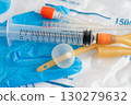 Foley catheter and urine drainage bag collect urine for disability or patient in hospital. 130279632
