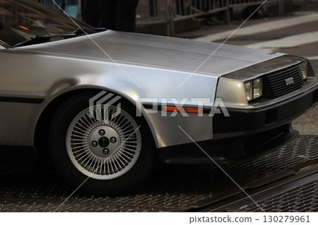 A view of cars, pickups and buses driving through the streets of San Francisco 130279961