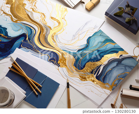 Painting Gold AI-Generated Background Painting Gold AI-Generated Background 130280130