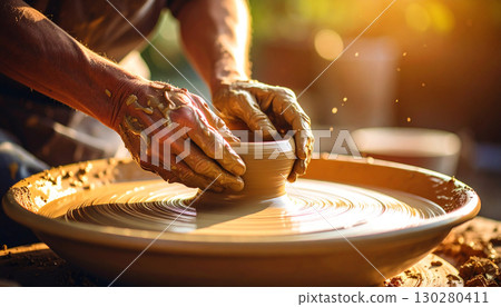 陶輪生成人工智慧背景 130280411