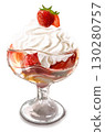 Glass parfait illustration 130280757