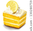 Lemon cake illustration 130280759