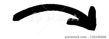 Grunge arrow. Abstract brush paint symbol. Vector ink element Grunge arrow. Abstract brush paint symbol. Vector ink element 130280806