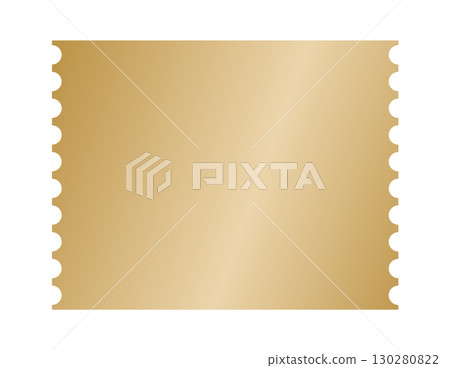 Realistic golden ticket vector for cinema, concert, or VIP event 130280822