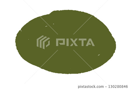 olive green circular brush stroke with a raw, distressed texture. Suitable for eco-conscious branding, handmade products, and sustainable lifestyle visuals. 130280846