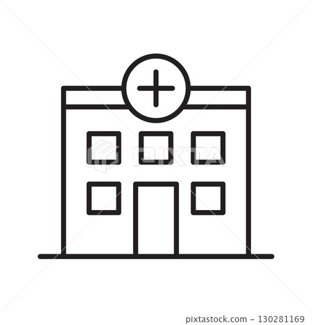 Hospital Building. Medical Center and Healthcare Icon. Hospital Building. Medical Center and Healthcare Icon. 130281169