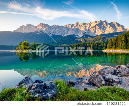 lake in the mountains 130281221