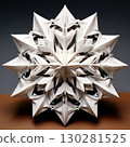 an AI Image Generator, Intricate Origami Snowflake With Blue and White Layers 130281525