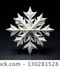 an AI Image Generator, Intricate Origami Snowflake With Blue and White Layers 130281528