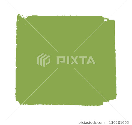 A square green brush stroke with distressed edges. Ideal for sustainable branding, eco-friendly labels, and organic product design. A square green brush stroke with distressed edges. Ideal for sustainable branding, eco-friendly labels, and organic product design. 130281603