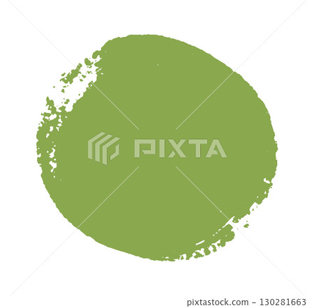 A rough green circular brush stroke with a distressed texture. Ideal for eco-friendly branding, organic labels, and sustainability designs. A rough green circular brush stroke with a distressed texture. Ideal for eco-friendly branding, organic labels, and sustainability designs. 130281663