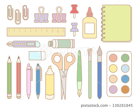 Stationery material set (pastel colors) B-2 Stationery material set (pastel colors) B-2 130281845