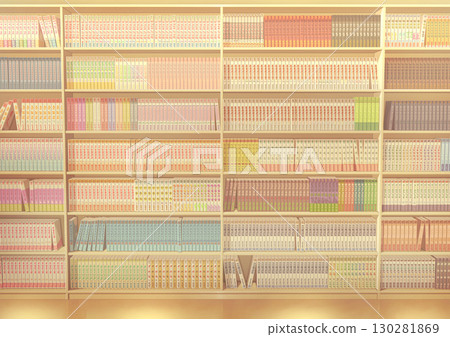 漫畫書架風格的背景圖 漫畫書架風格的背景圖 130281869