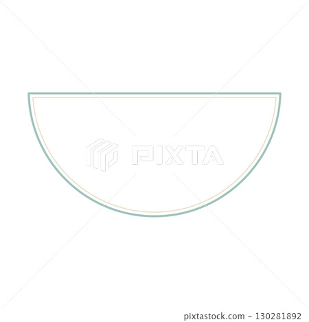 A simple and cute semicircular watermelon-like frame illustration A simple and cute semicircular watermelon-like frame illustration 130281892
