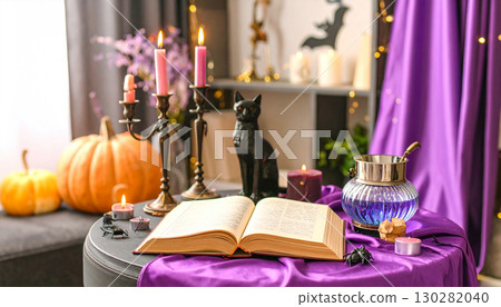 萬聖節房間，女巫風格的內飾 130282040