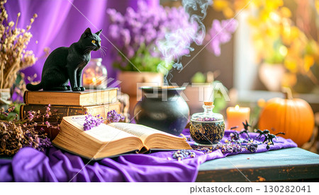 萬聖節房間，女巫風格的內飾 130282041