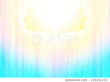 閃亮的羽毛彩虹光暈，水平標準紙張比例 130282210